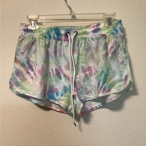 Ocean Blue‎ Women’s Basix of America UPF + protection med tie dye pastel shorts